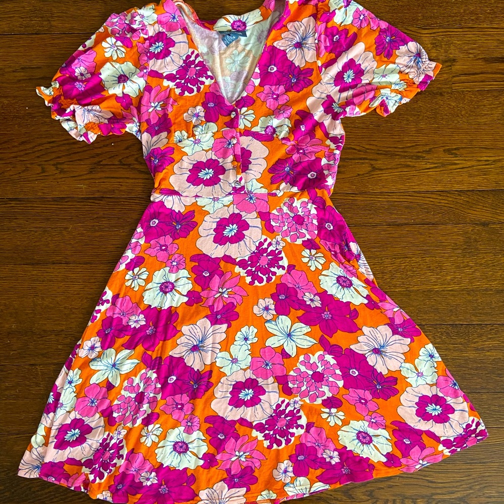 ModCloth 70s Style Knit Floral Dress - Making My Way Down to Miami Knit Dress